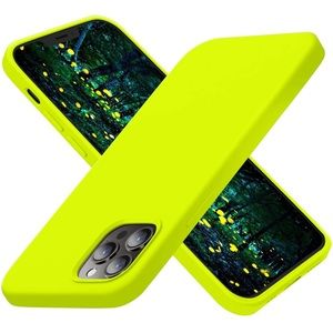 Cordking iPhone 12 Pro Max case, Silicone Fluorescent Green